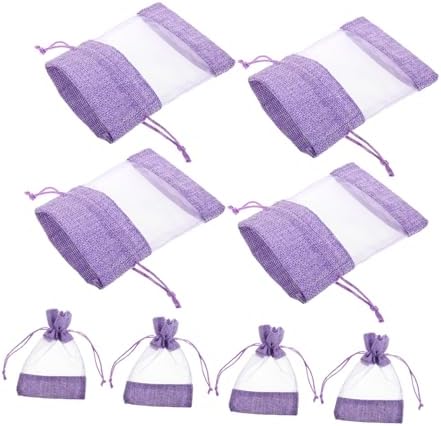 Cabilock 10pcs Lavender Sachet Bags with Drawstring Closure and Fine Mesh Design