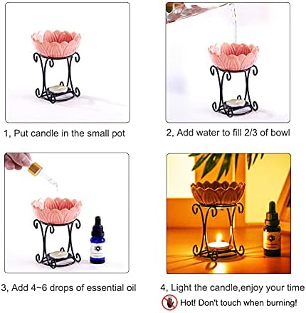 Tealight Wax Melter Oil Burner with Iron Tray