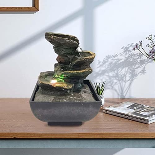 Stylish Tabletop Water Fountain with LED Light