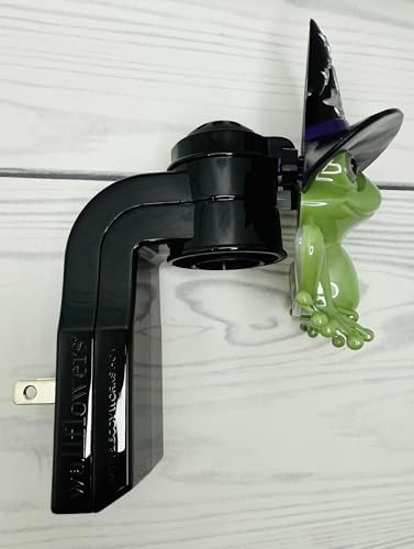 Green with Black Hat Witchy Frog Wallflowers Scent Control Nightlight Plug