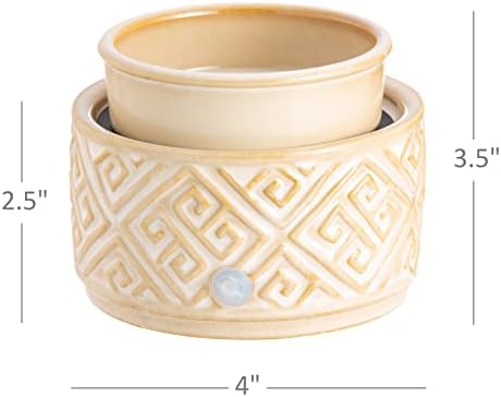 Ceramic Candle Warmer with Safety Timer 2-in-1 Electric