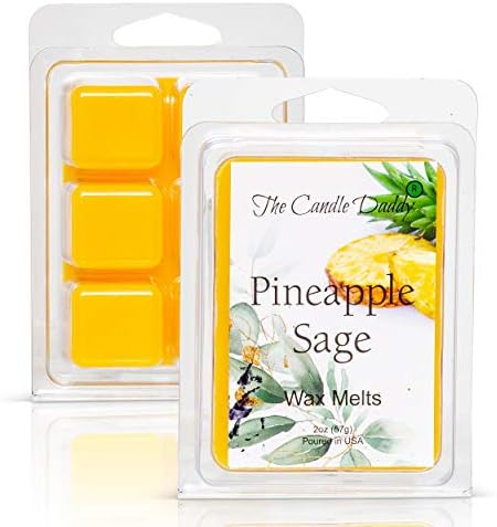 Pineapple Sage Tropical Herbal Scented Wax Melts - 2 Ounces 6 Cubes
