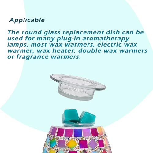 2Pcs Glass Wax Warmer Dish Replacement for Electric Aromatherapy Burner