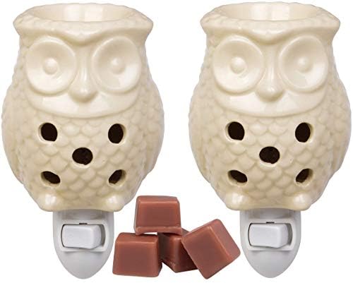 Owl Plug In Fragrance Wax Melt Warmers 2 Pack - Cinnamon Scented
