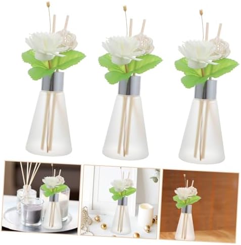 3pcs Dried Flower Glass Diffuser for Home Office Decor