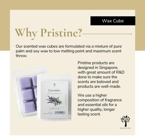Pristine Scented Wax Melts Candles Set With Tea Light Warmer