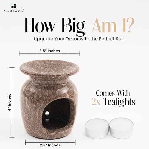 Radicaln Marble Oil Burner 4 Inch Oceanic Decor