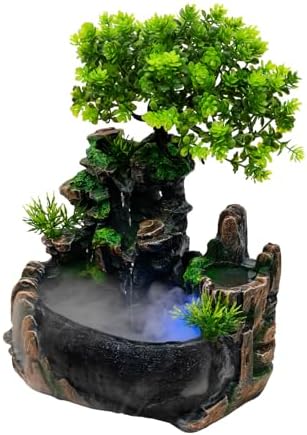 Indoor Tabletop Fountain Waterfall with LED Light