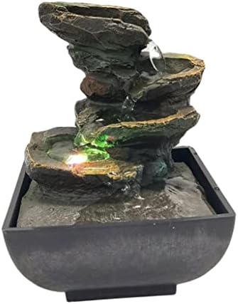 Stylish Tabletop Water Fountain with LED Light