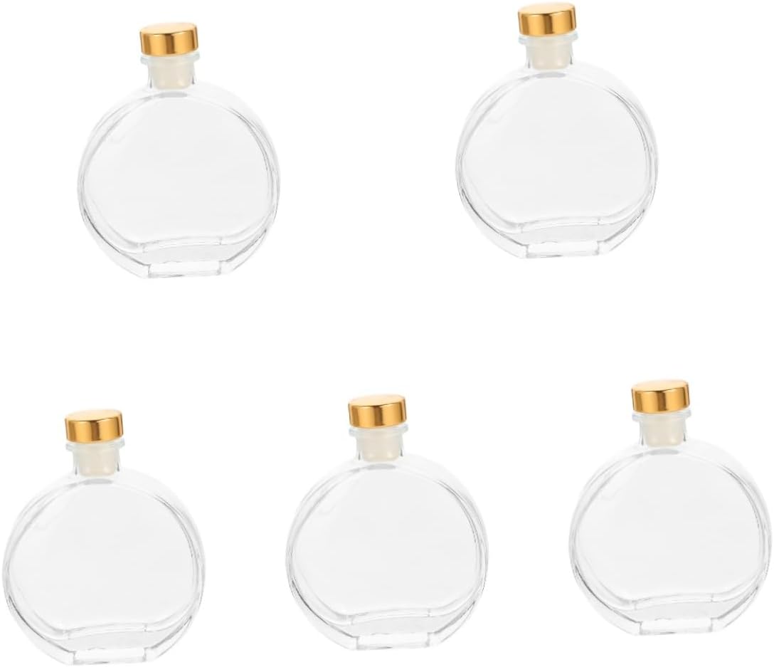 5pcs Transparent Glass Diffuser Bottle for Home Fragrance