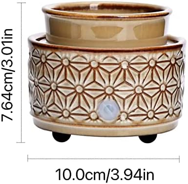 ASAWASA Brown Hexagon Ceramic Wax Melt Warmer