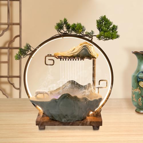 Indoor Waterfall Fountain with LED and Mist