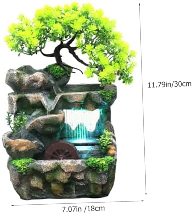 LIFKOME Tabletop Fountain Waterfall Indoor Decor