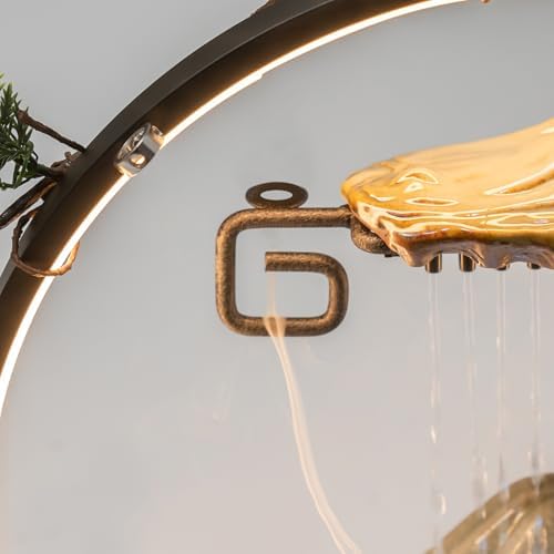 Stylish Tabletop Fountain with LED Light and Horse Statue