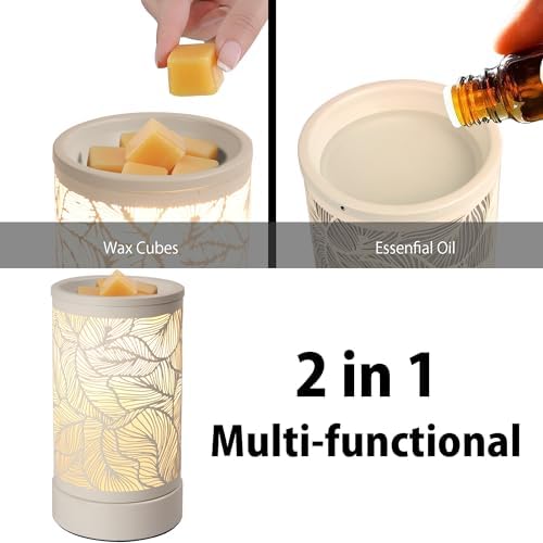 Electric Wax Melter Warmer with Night Light Metal Design