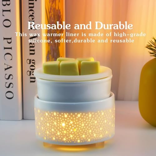 2PCS Large Wax Melt Warmer Liner Silicone