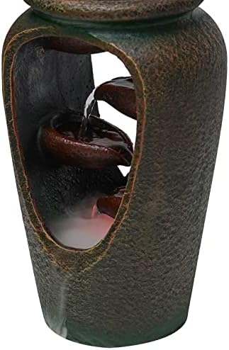 Indoor Desktop Fountain with LED Light and Plum Blossoms