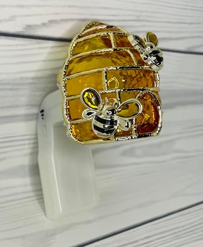 Stained Glass Beehive Wallflowers Scent Control Nightlight Plug