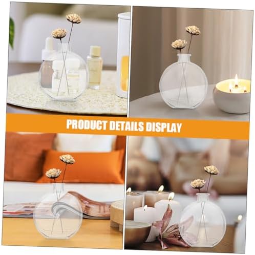 PRETYZOOM 5set Glass Diffuser Bottle with Gold Stopper