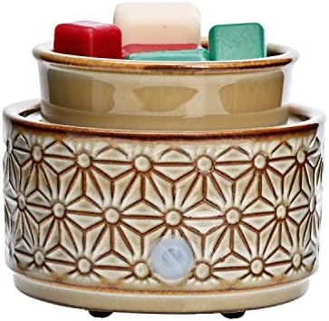 ASAWASA Brown Hexagon Ceramic Wax Melt Warmer