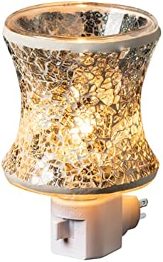 Mosaic Glass Fragrance Wax Melt Warmer with Night Light