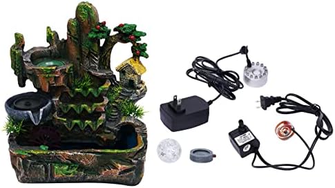 Genseino Rockery Fountain with LED Lights and Atomizer