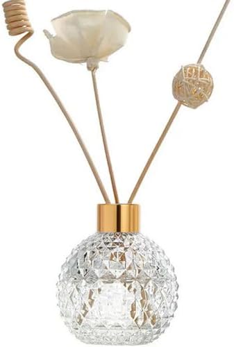 200ml Clear Glass Diffuser Bottle with Gold Cap