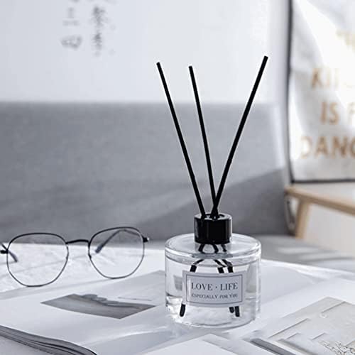 2Pcs 50ml Clear Glass Diffuser Jars with Black Lids