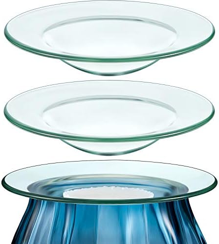 Patelai 3 Pack Round Glass Oil Warmer Dish for Aroma Lamps