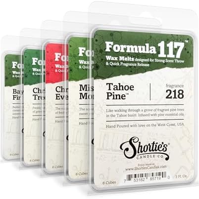 Shorties Candle Company Christmas Pine Wax Melts 5 Pack