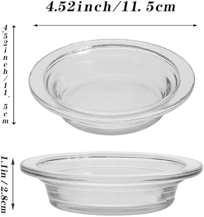2PCS Glass Wax Melting Tray Aromatherapy Candle Heating Bowl for Diffusers