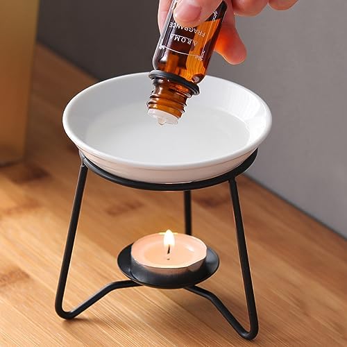 WDCD Wax Melt Essential Oil Burner Ceramic Aromatherapy Diffuser with Petal Design