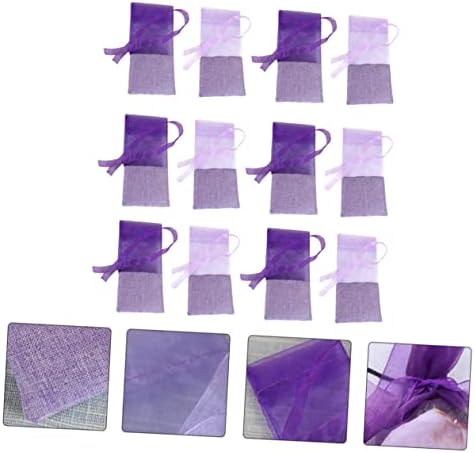 24Pcs Lavender Sachet Bags Drawstring Empty Pouches for Home Fragrance