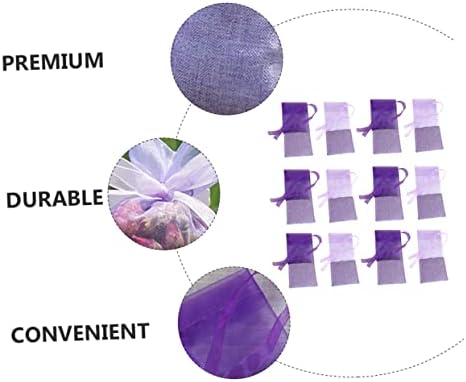 24Pcs Lavender Sachet Bags Premium Gauze Drawstring Pouches for Closets Drawers