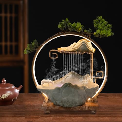 Indoor Waterfall Fountain with LED and Mist