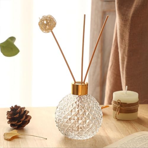 200ml Clear Glass Diffuser Bottle with Gold Cap