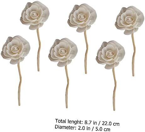 Wakauto 6pcs Rattan Aroma Diffuser Sticks for Essential Oil and Home Fragrance