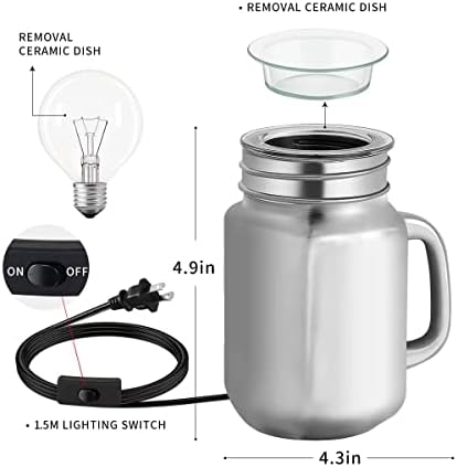HEKALU Wax Melt Warmer with Handle and Bulb Design