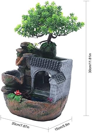 116 Inch Tabletop Fountain with LED Lights