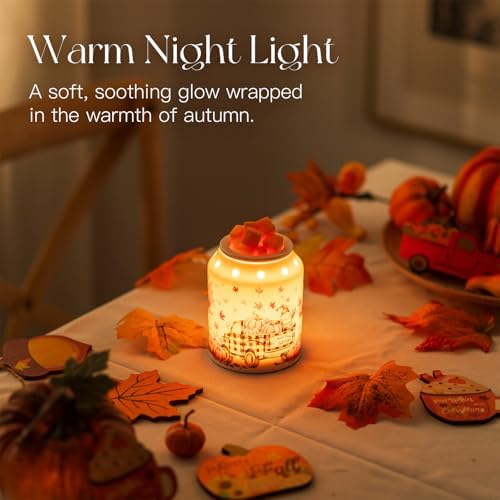 Candeldo Fall Wax Melt Warmer with 2 Light Bulbs
