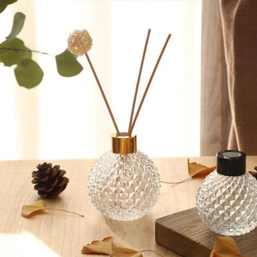 200ml Clear Glass Diffuser Bottle with Gold Cap