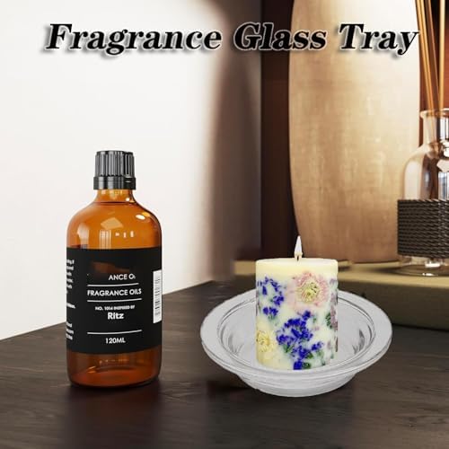2PCS Glass Wax Melting Tray Aromatherapy Candle Heating Bowl for Diffusers