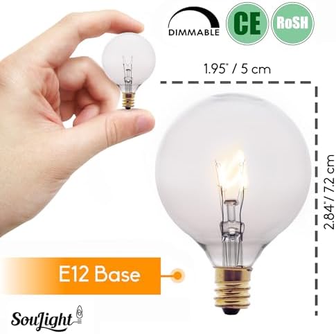 SouLight 25W Wax Warmer Bulbs Pack of 6 E12 Socket