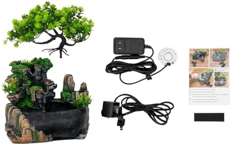 TBVECHI Tabletop Fountain with LED and Humidifier