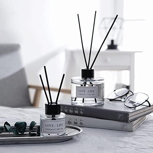 2Pcs 50ml Clear Glass Diffuser Jars with Black Lids