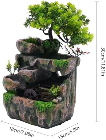 Indoor Relaxation Desktop Fountain with LED Light