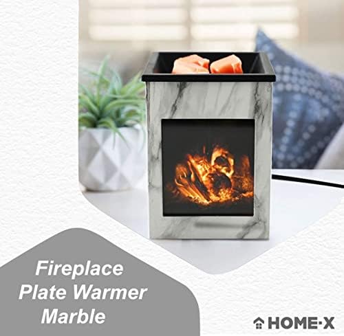 Home-X Glowing Fireplace Wax Warmer with Electric Flame
