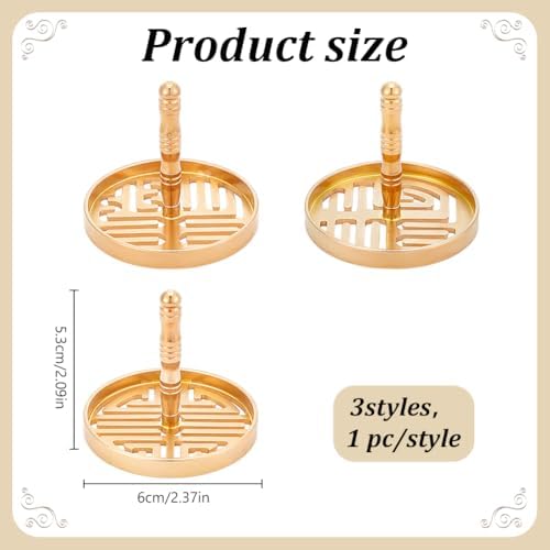WEBEEDY 3 Style Incense Press Molds Brass Set