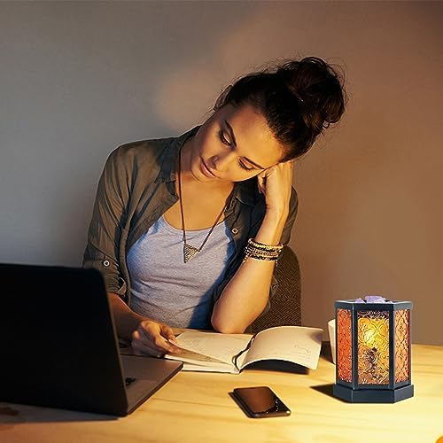 Moroccan Electric Wax Melt Warmer with Amber Glass