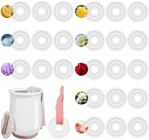 24PCS Fragrance Discs for Towel Warmers with 3 Ribbons 8 Favors